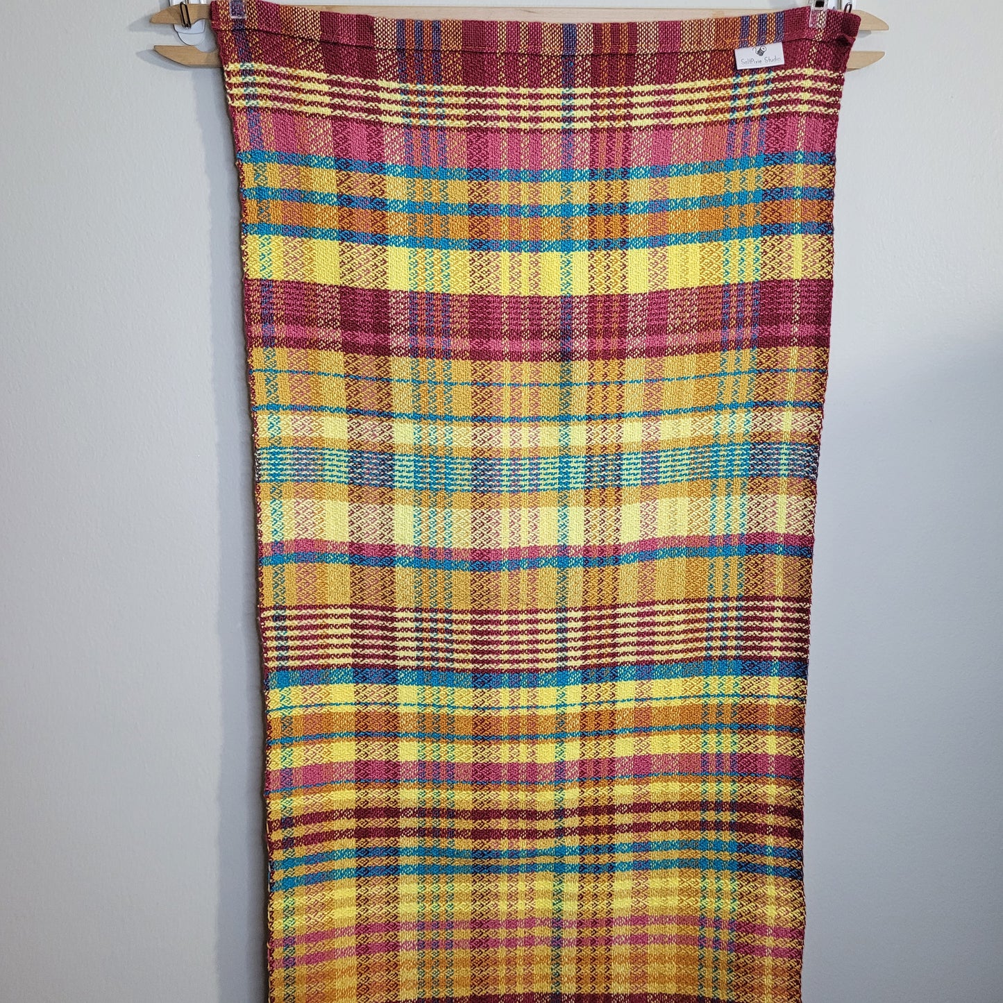 Dishtowel | Handwoven Kitchen Towel | 7 Color Stripes | Summer Sunset | Magenta