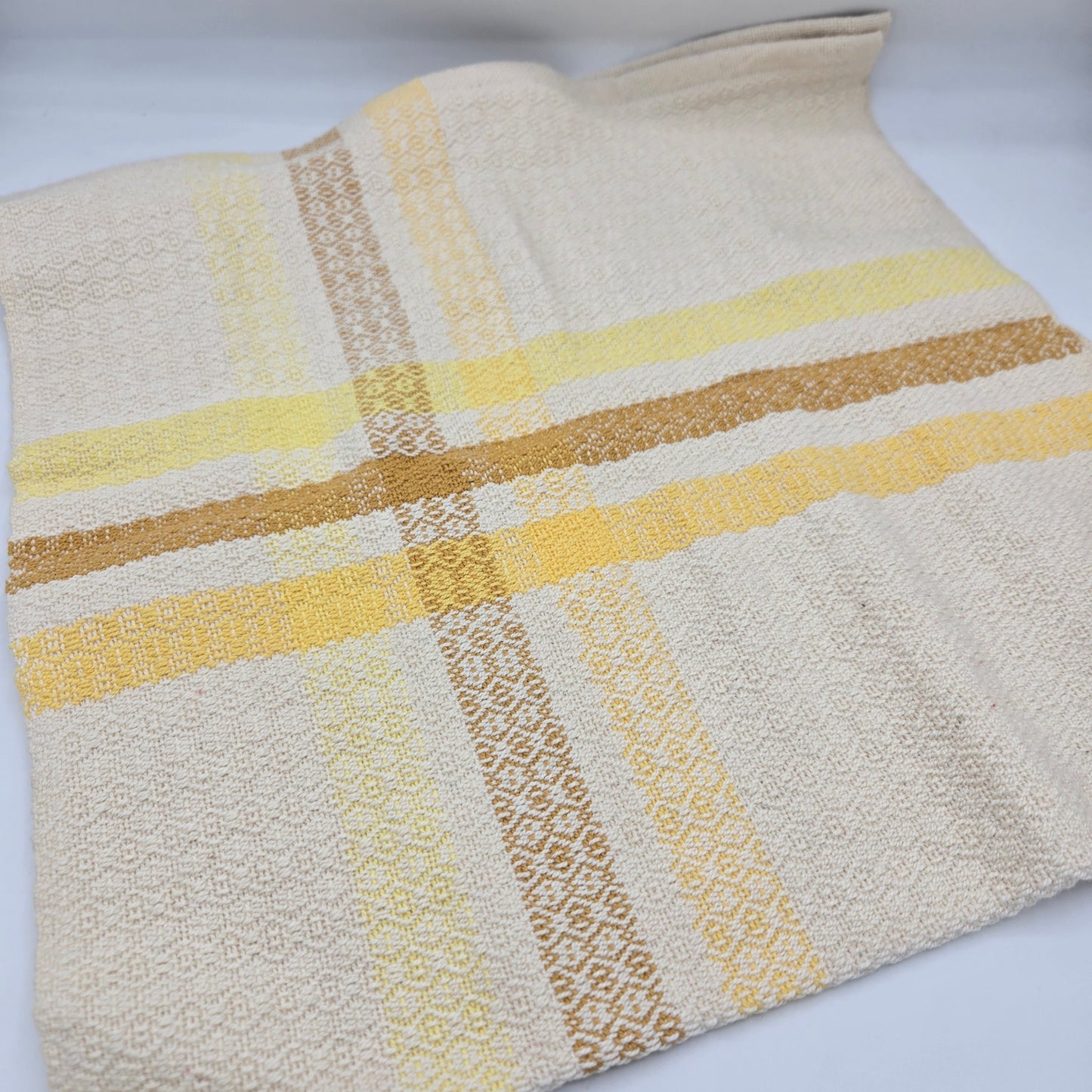 Dishtowel | Handwoven Kitchen Towel | 3 Color Stripes | Yellows
