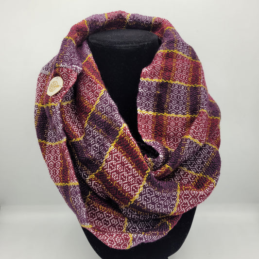 Cowl | Royal Red/Purple | Rayon & Tencel Blend | Twisted Mobius Cowl