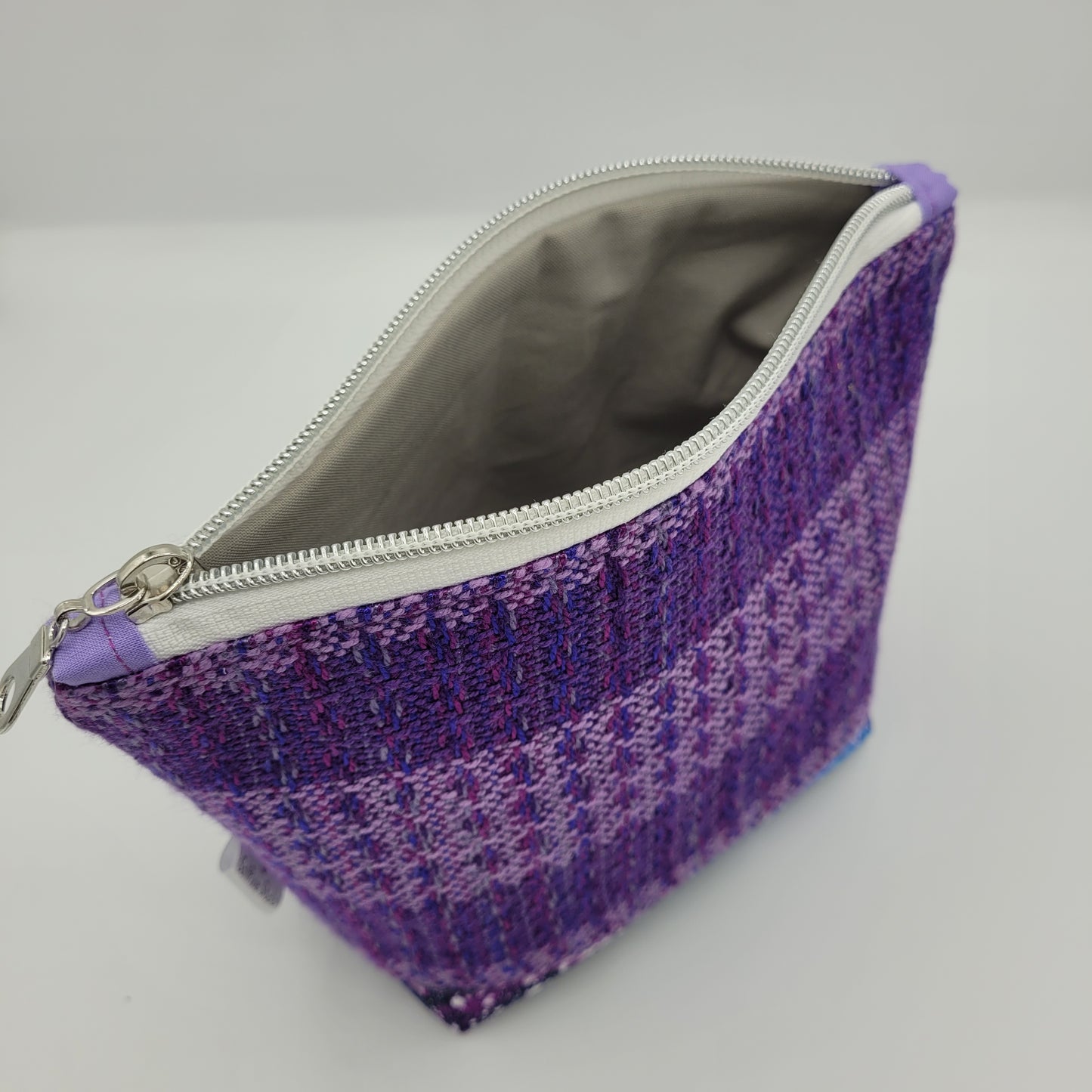 Zipper Pouch | Handwoven + Cotton | Purple Galaxy | Medium
