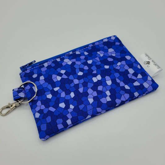 Mini Zipper Pouch | Quilter's Cotton | Hexagon Blues