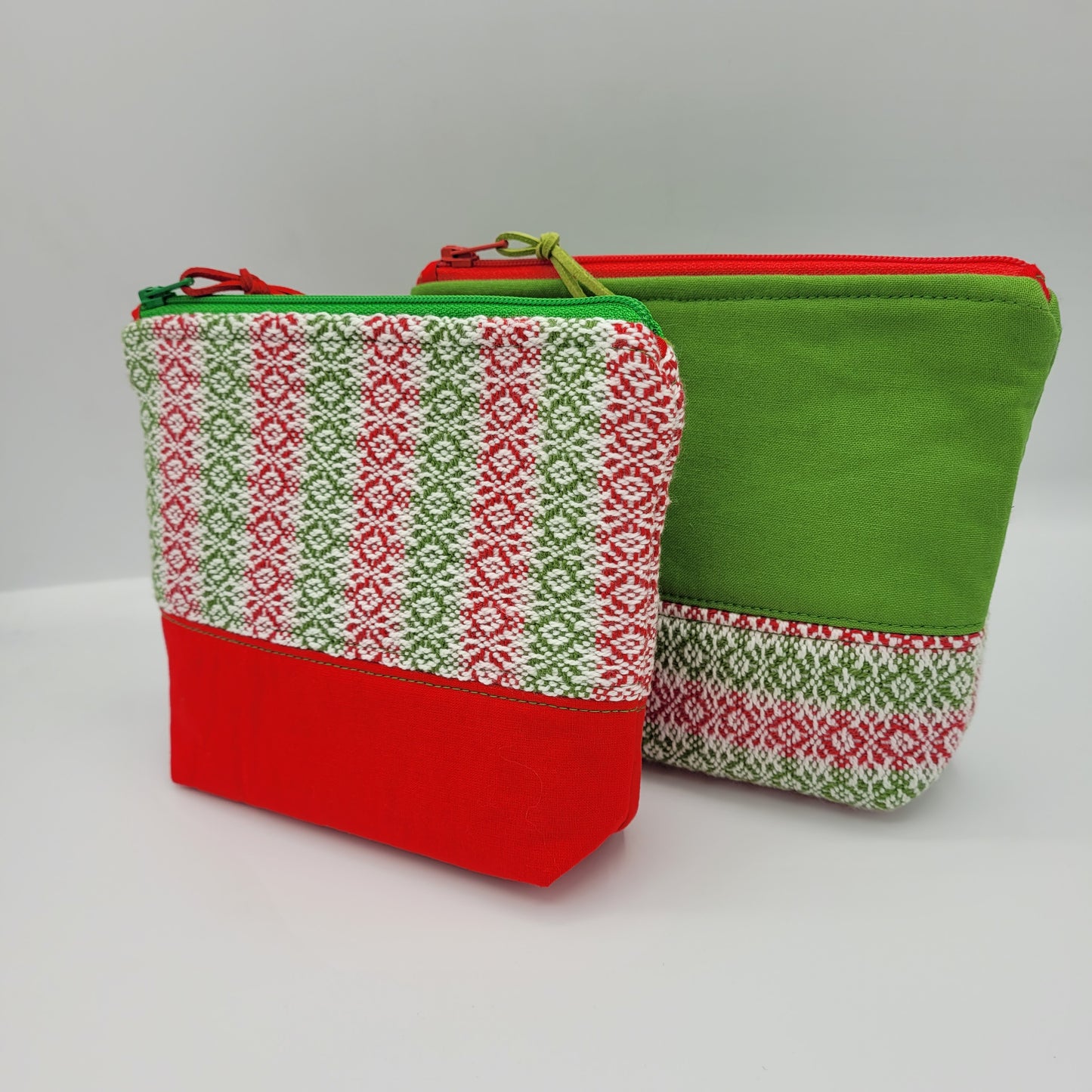 Zipper Pouch | Cecily Bag | Handwoven Snowflake Pattern | Small