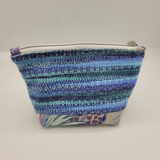 Zipper Pouch | Handwoven + Linen | Seaside Tide Pools | Small
