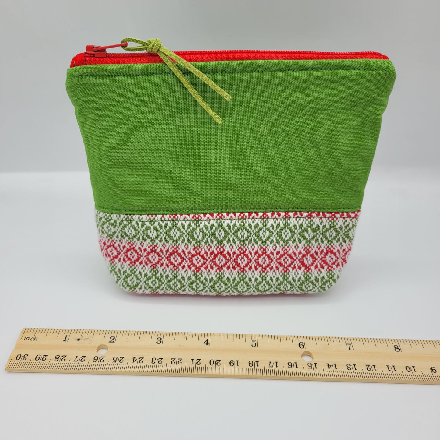 Zipper Pouch | Cecily Bag | Handwoven Snowflake Pattern | Small